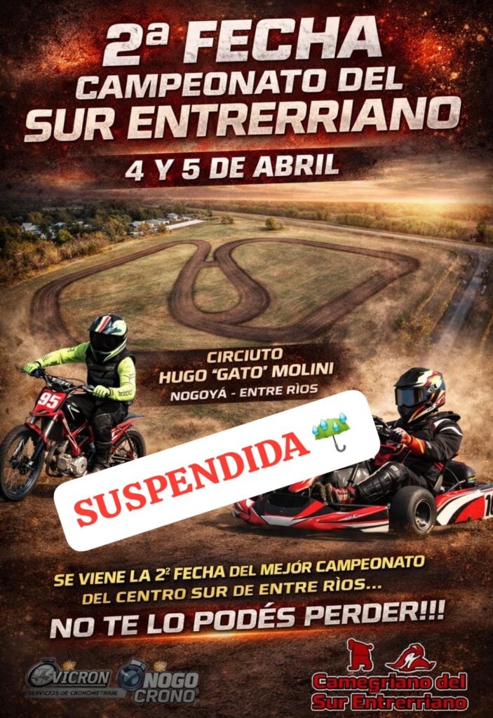 Posponen la 2da fecha del Campeonato del Sur Entrerriano